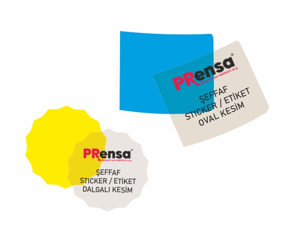 Şeffaf Etiket Dalgalı Kesim