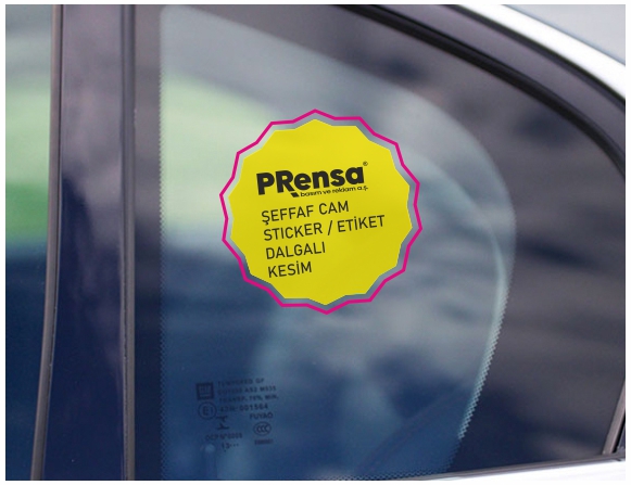 Cam Etiket Opak Sticker-329